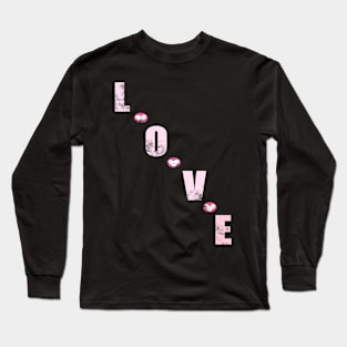 L.o.v.e Valentine day cute typography Long Sleeve T-Shirt